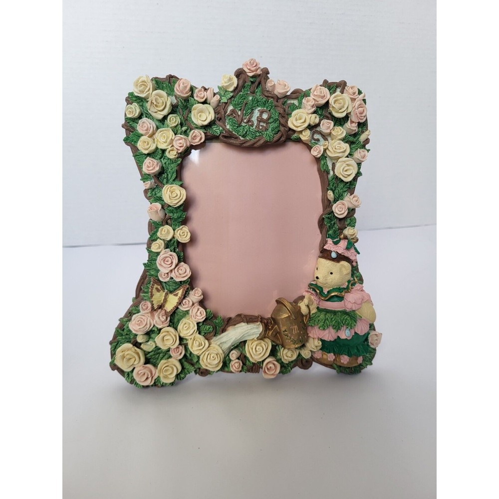 7" 1994 Muffy Vanderbear Fan Club Rose Flower Spring Picture Frame